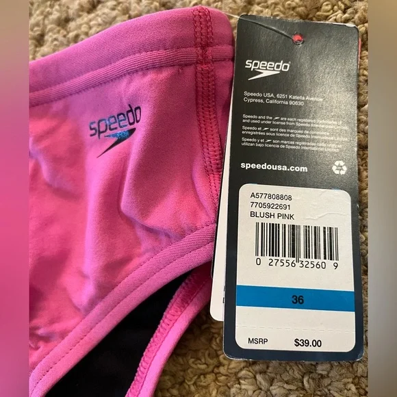 NWT pink Speedo swim brief Sizes 36 and 38 - Picture 10 of 10